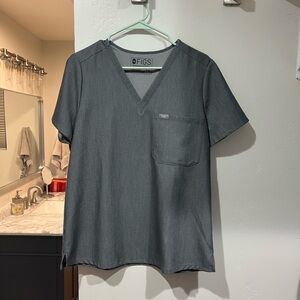 FIGS Womens Gray V-Neck Shirt